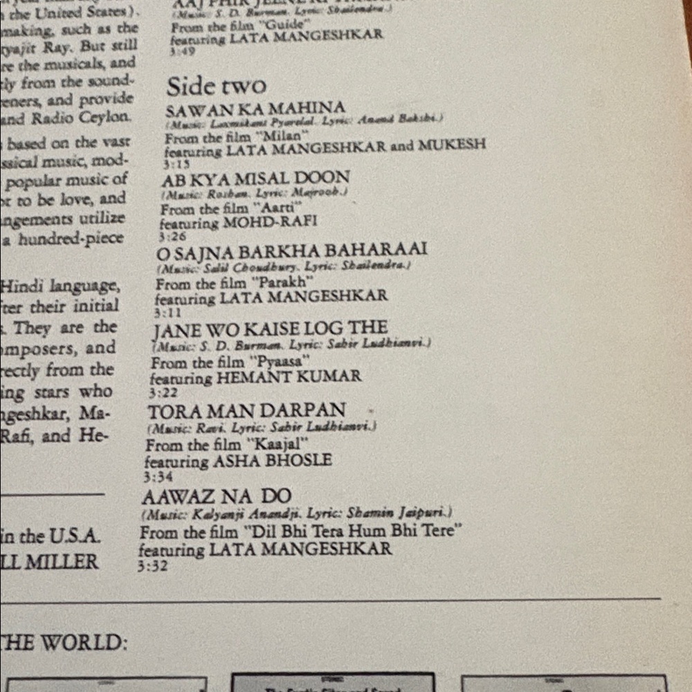 Vintage Bollywood Music Vinyl Record of smash hit songs of Bollywood movies - Picture 5 of 6